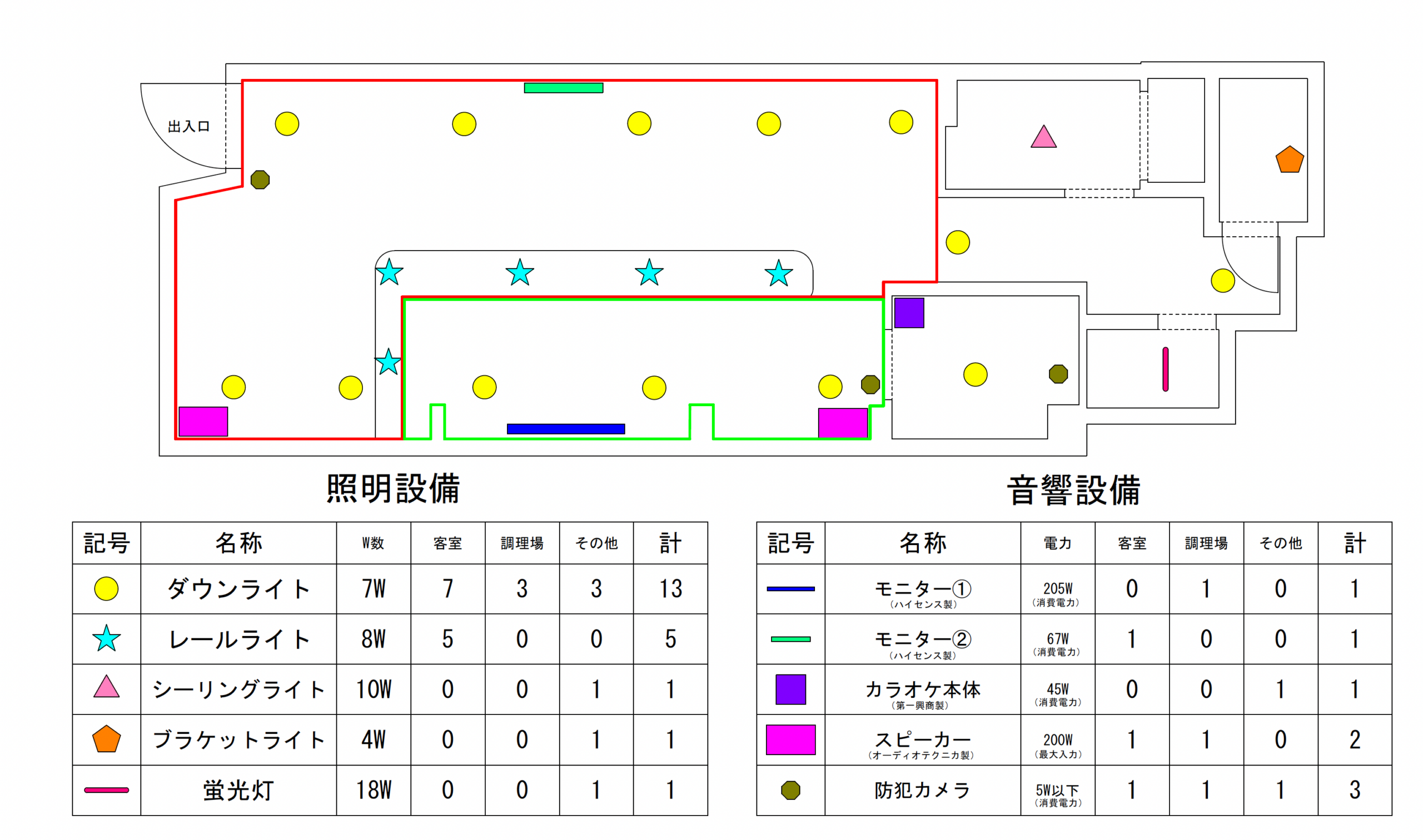 深夜営業届出 店舗図面サンプル3